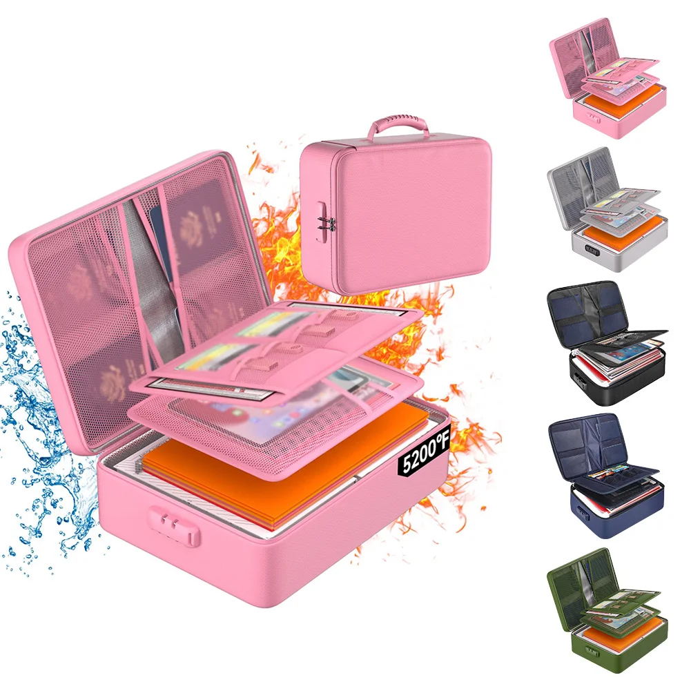 Fireproof Document Organizer Multi-Layer Document Box Waterproof Safe Storage Box for Important Documents Files and More
Fireproof Document Organizer Multi-Layer Document Box Waterproof Safe Storage Box for Important Documents Files and More