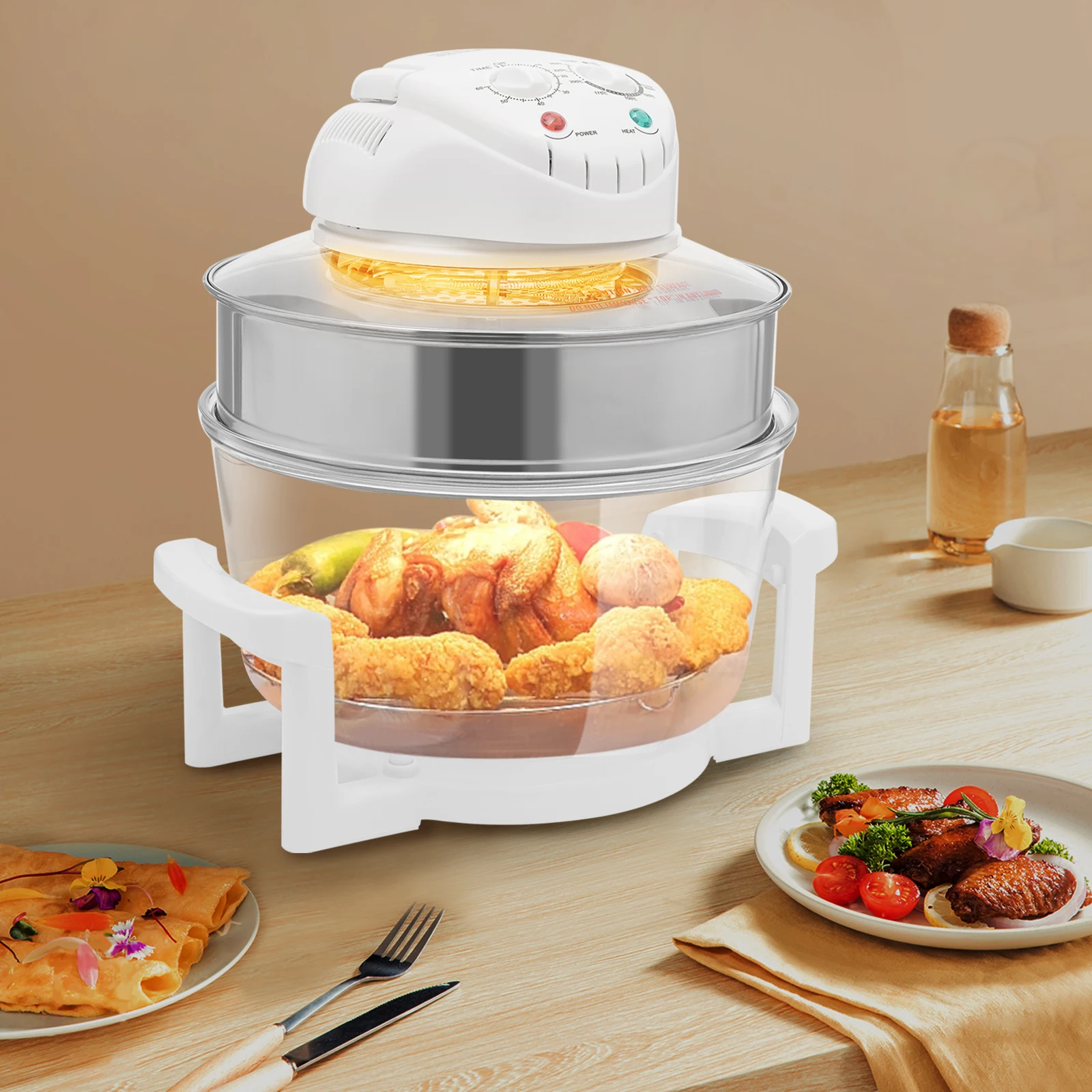 17L/17.96Qt Turbo Air Fryer, Includes Extension Ring (Extra Capacity), 360° Viewable, For Family Cooking, Crispy Fried Chicken
17L/17.96Qt Turbo Air Fryer, Includes Extension Ring (Extra Capacity), 360° Viewable, For Family Cooking, Crispy Fried Chicken
