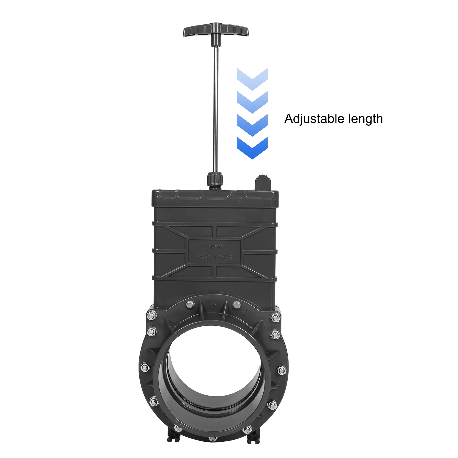 6 Inch PVC Gate Valve UPVC Waste Sewer Valves ABS Handle Stainless Steel Stem Sliding Gate Valve for Pipe Flow Regulation
6 Inch PVC Gate Valve UPVC Waste Sewer Valves ABS Handle Stainless Steel Stem Sliding Gate Valve for Pipe Flow Regulation