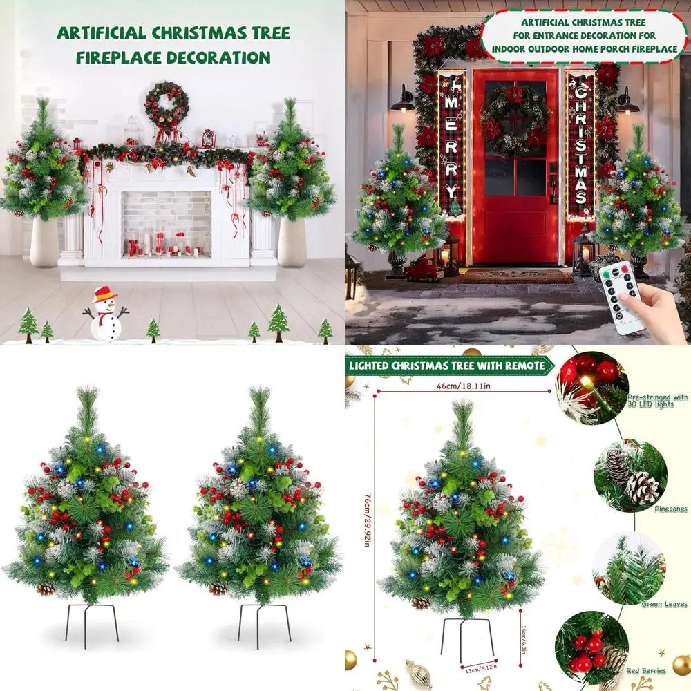 30 предварительно освещенных уличных рождественских елок с подсветкой, декоративных горшков с дистанционным управлением для праздничной дорожки и сада
30 предварительно освещенных уличных рождественских елок с подсветкой, декоративных горшков с дистанционным управлением для праздничной дорожки и сада