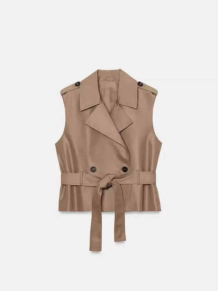 New 2026 Women's Fashion Sleeveless Vest with Belt Strap Double Breasted Design Collar Summer Collection 6318053 505
New 2026 Women's Fashion Sleeveless Vest with Belt Strap Double Breasted Design Collar Summer Collection 6318053 505
