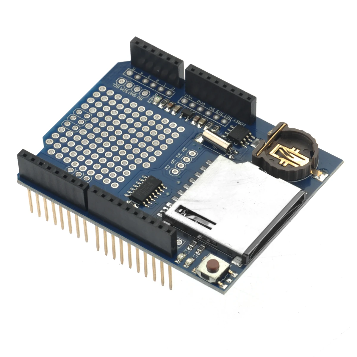 Shield Module V1.0 Fat16 Fat32 Rtc Real Time Clock Prototyping Compatible For Uno Mega R3 Leonardo Temperature 
Shield Module V1.0 Fat16 Fat32 Rtc Real Time Clock Prototyping Compatible For Uno Mega R3 Leonardo Temperature