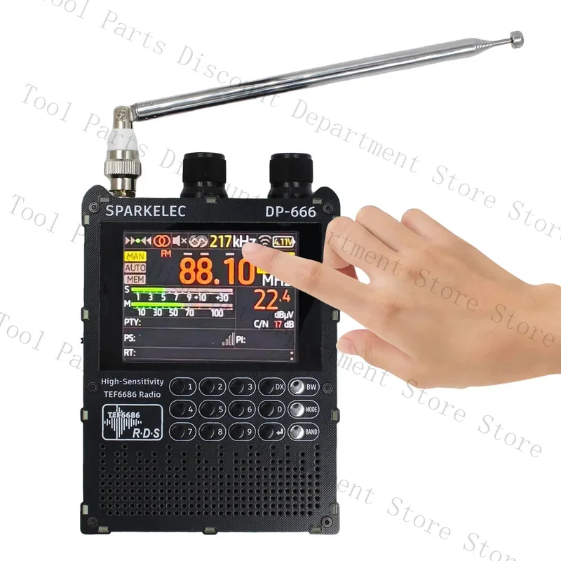 SPARKELEC DP-666 TEF6686 Full Band FM/MW/Short Wave HF/LW Radio Receiver IPS LCD Battery + Antenna
SPARKELEC DP-666 TEF6686 Full Band FM/MW/Short Wave HF/LW Radio Receiver IPS LCD Battery + Antenna