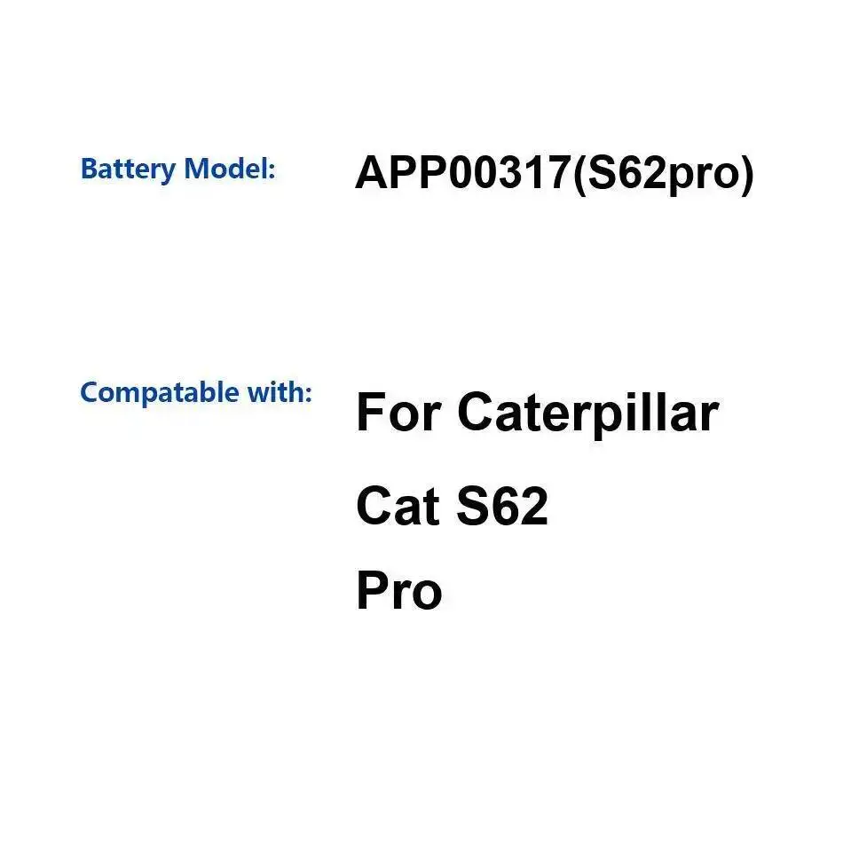Аккумулятор мобильного телефона для Caterpillar Cat S62 Pro APP00317 S62pro High Performance 5150 мАч
Аккумулятор мобильного телефона для Caterpillar Cat S62 Pro APP00317 S62pro High Performance 5150 мАч
