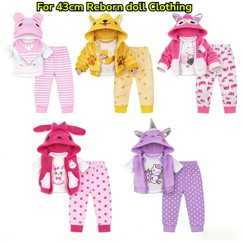Комплект одежды для кукол 18 дюймов: костюм единорога и щенка, жилет с капюшоном, топ с длинными рукавами, брюки, милые костюмы животных для кукол Реборн 43 см
Комплект одежды для кукол 18 дюймов: костюм единорога и щенка, жилет с капюшоном, топ с длинными рукавами, брюки, милые костюмы животных для кукол Реборн 43 см