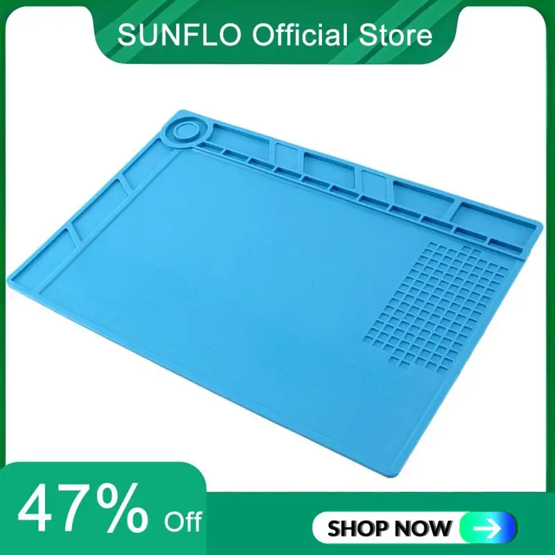 SUNFLO 3X S-140 Magnetic Insulation Silicone Soldering Mat Magnetic Repair Mat, Heat Resistant Work Mat 932°F For Electronics
SUNFLO 3X S-140 Magnetic Insulation Silicone Soldering Mat Magnetic Repair Mat, Heat Resistant Work Mat 932°F For Electronics