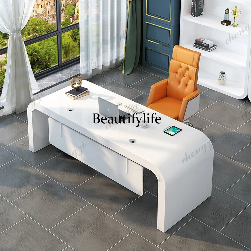 T41 Stylish White Office Desk Paint Boss Big Class Female Office Desk President Computer High Office Furniture Meja Kantor
T41 Stylish White Office Desk Paint Boss Big Class Female Office Desk President Computer High Office Furniture Meja Kantor