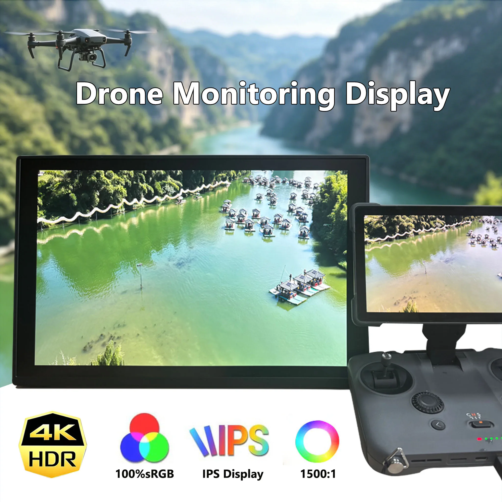 MAFNKOU 16 inch UAV External Portable Screen Monitor For DJI Drone UHD 4K PC Gaming Secondary Monitor with Dual Speakers
MAFNKOU 16 inch UAV External Portable Screen Monitor For DJI Drone UHD 4K PC Gaming Secondary Monitor with Dual Speakers
