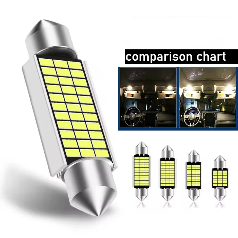 4pcs Car Interior LED Lights 31mm 36mm 39mm 41mm Interior Dome Reading Parking Light 12V Universal White Car Accessories
4pcs Car Interior LED Lights 31mm 36mm 39mm 41mm Interior Dome Reading Parking Light 12V Universal White Car Accessories