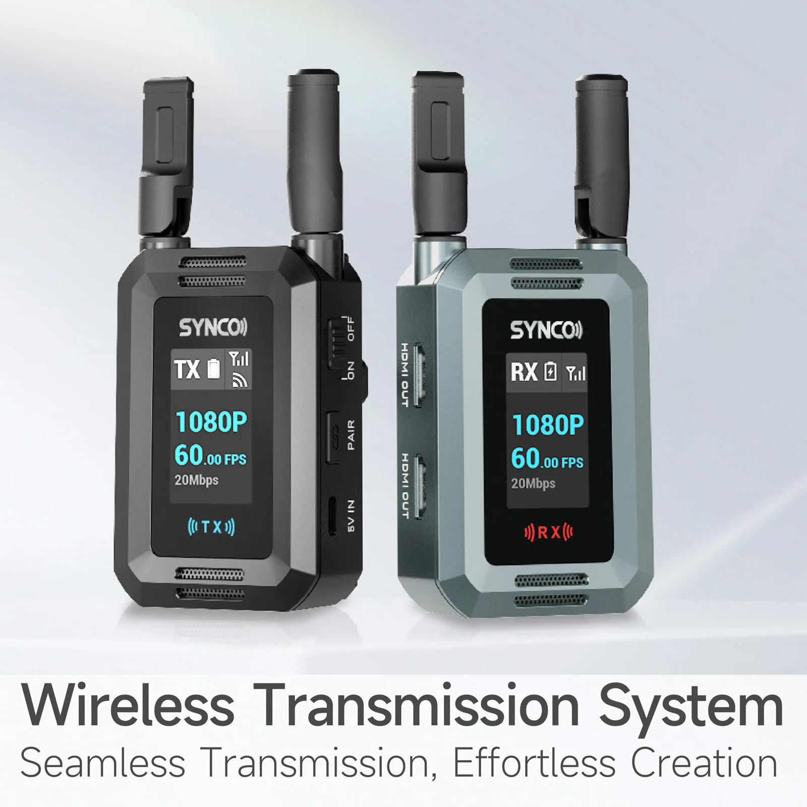 SYNCO Xvison HD Wireless Video Transmitter 200M Range Ultra-Low 80ms Latency Aluminum Construction
SYNCO Xvison HD Wireless Video Transmitter 200M Range Ultra-Low 80ms Latency Aluminum Construction