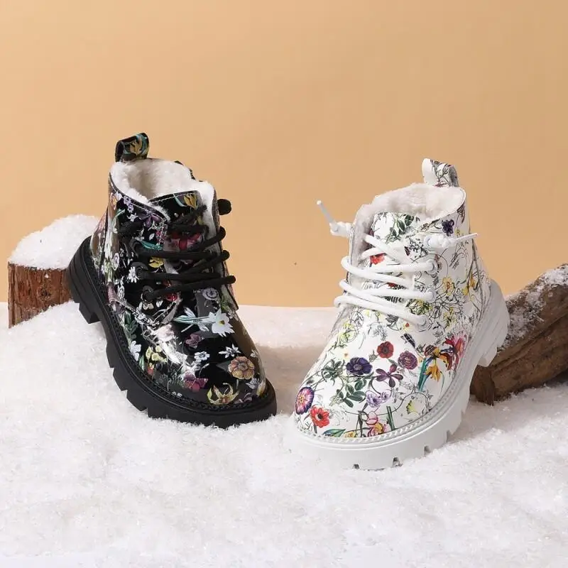 Hot Kawaii Casual Shoe Fashion Children's Shoe Floral Print Cotton Shoes Winter New Thick Cotton Children Boots Anti Slip Warm
Hot Kawaii Casual Shoe Fashion Children's Shoe Floral Print Cotton Shoes Winter New Thick Cotton Children Boots Anti Slip Warm