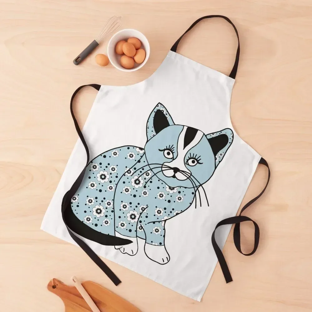 Blue Kitten in Mod Floral Pattern Pyjamas Apron Women's For Cooking Home Utensils Utensils For Kitchen Apron
Blue Kitten in Mod Floral Pattern Pyjamas Apron Women's For Cooking Home Utensils Utensils For Kitchen Apron
