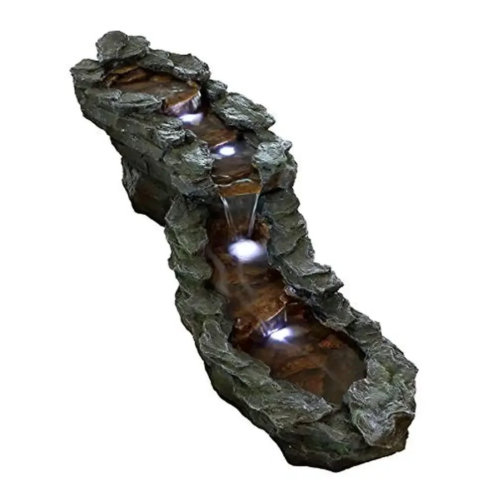 76" Outdoor River Stream Water Fountain w/LED Lights Tranquil Garden Decor & Relaxing Sounds Durable Polystone & Fiberglass
76" Outdoor River Stream Water Fountain w/LED Lights Tranquil Garden Decor & Relaxing Sounds Durable Polystone & Fiberglass