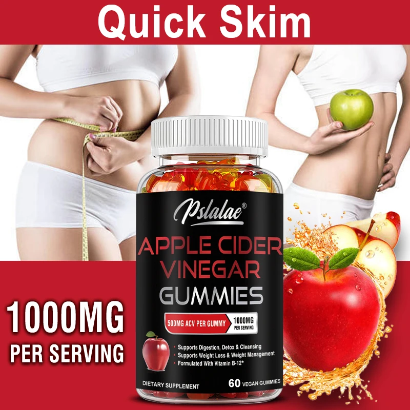 Apple Cider Vinegar Gummies - Fat Burner, Appetite Suppressant, Healthy Weight Loss, Cleanse, Vitamin Supplement
Apple Cider Vinegar Gummies - Fat Burner, Appetite Suppressant, Healthy Weight Loss, Cleanse, Vitamin Supplement