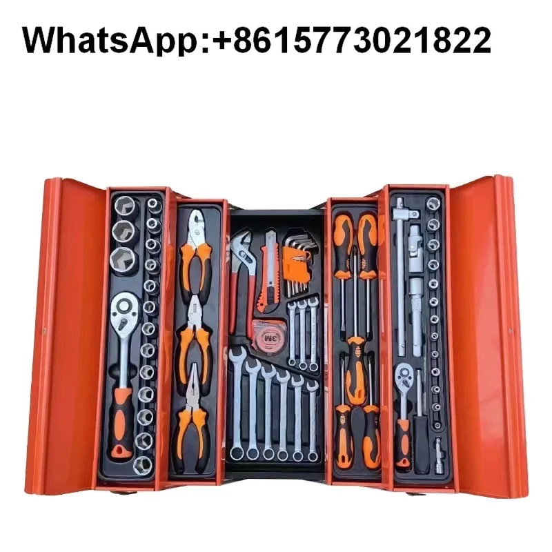 Трехслойный складной железный ящик для инструментов, комбинированный набор, 85-комплект для ремонта машины
Трехслойный складной железный ящик для инструментов, комбинированный набор, 85-комплект для ремонта машины