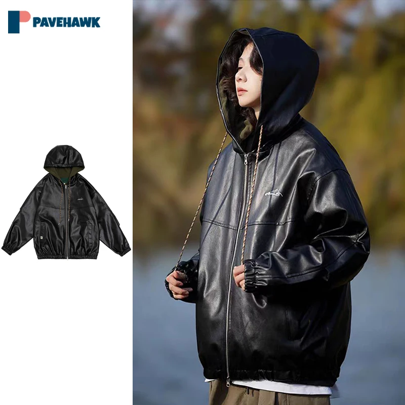 Hip Hop PU Leather Hoodies Jackets Mens Spring Autumn American Vintage Casual Hooded Coats Harajuku Zipper Motorcycle Outwear
Hip Hop PU Leather Hoodies Jackets Mens Spring Autumn American Vintage Casual Hooded Coats Harajuku Zipper Motorcycle Outwear