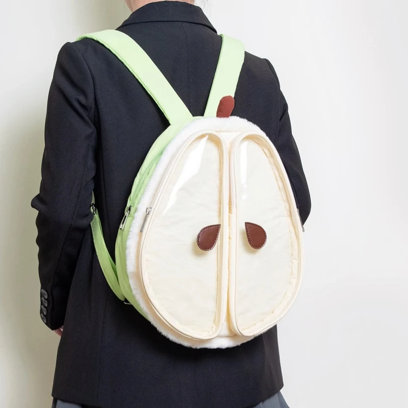 Kawaii Girls Lightweight Soft Cotton-filled Backpack Cute Pear Shaped Simple and Creative Backpack Transparent Pvc Shoulders Bag
Kawaii Girls Lightweight Soft Cotton-filled Backpack Cute Pear Shaped Simple and Creative Backpack Transparent Pvc Shoulders Bag