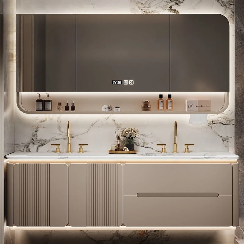Bathroom Cabinet Oak Toilet Wash Sink Washbasin Cabinet Combination Slate Hot Bending Seamless Integrated Double Basin
Bathroom Cabinet Oak Toilet Wash Sink Washbasin Cabinet Combination Slate Hot Bending Seamless Integrated Double Basin