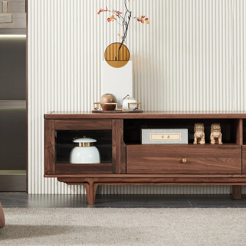 North American black walnut New Chinese wood living room furniture Modern minimalist low cabinet Light luxury TV floor cabinet
North American black walnut New Chinese wood living room furniture Modern minimalist low cabinet Light luxury TV floor cabinet