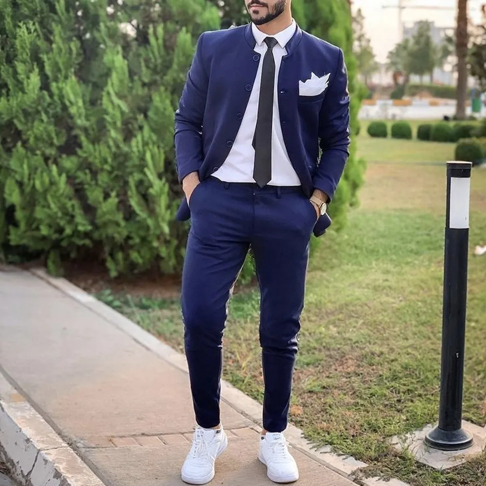 2022 Fashion Blue Men Suits Slim Fit 2 Pieces (Jacket+Pants) Tailor Made Wedding Groom Tuxedos Prom Suit Blazers Set for Men
2022 Fashion Blue Men Suits Slim Fit 2 Pieces (Jacket+Pants) Tailor Made Wedding Groom Tuxedos Prom Suit Blazers Set for Men