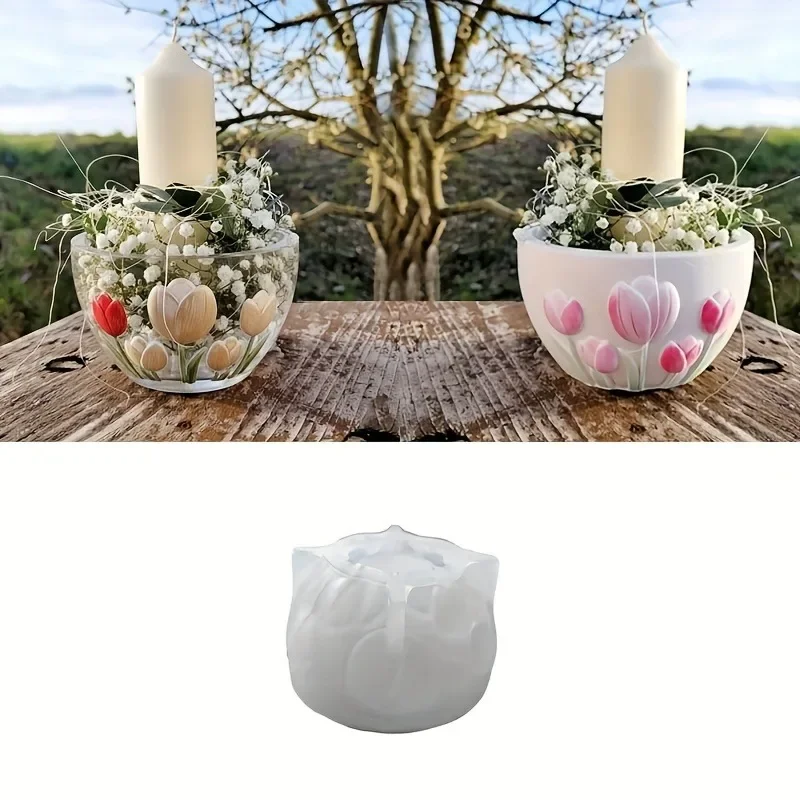 Tulip Flower Pattern Clay Mold for Resin Gypsum Candle Bowl Flowerpot Home Decor Desktop Atmosphere Decoration Festival Gift
Tulip Flower Pattern Clay Mold for Resin Gypsum Candle Bowl Flowerpot Home Decor Desktop Atmosphere Decoration Festival Gift