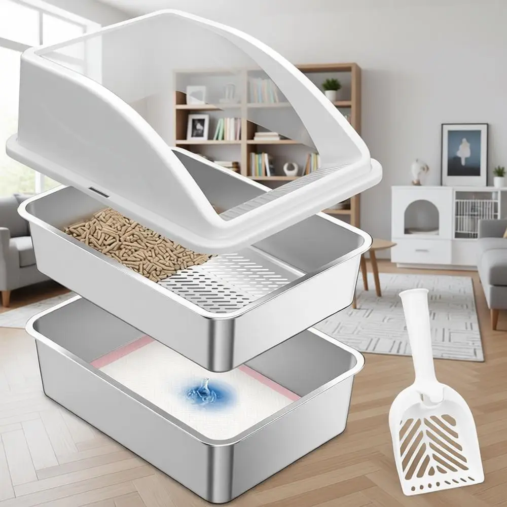 Лоток для кошек с крышкой, высокий, с защитой от протекания, нелипкий, легко чистится
Лоток для кошек с крышкой, высокий, с защитой от протекания, нелипкий, легко чистится