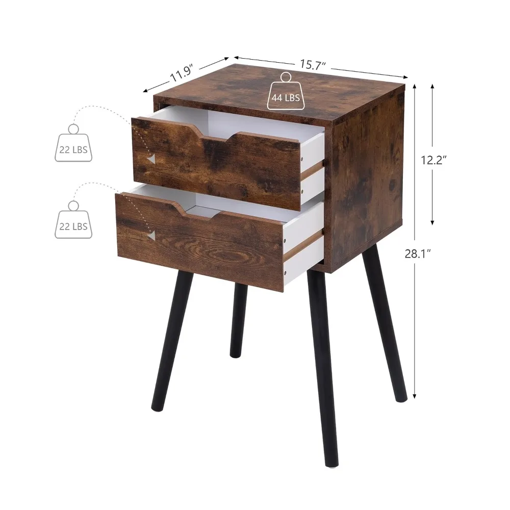 End Tables Set of 2, Night Stand with Drawers, Bedside Tables with Solid Wood Legs and Large Storage Space, End, Customized
End Tables Set of 2, Night Stand with Drawers, Bedside Tables with Solid Wood Legs and Large Storage Space, End, Customized