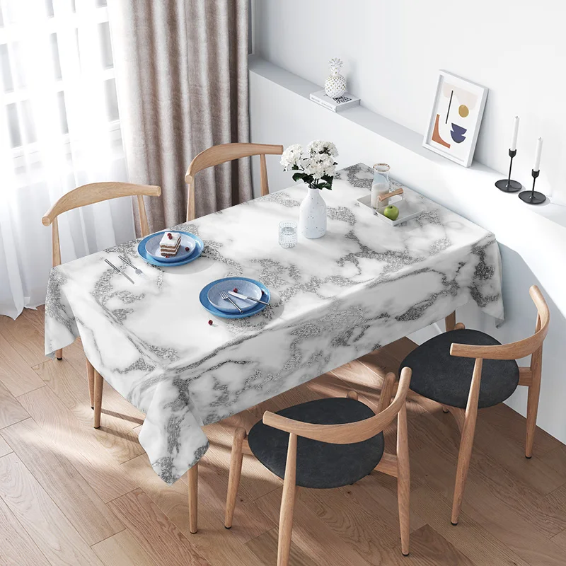 Marble Texture Tablecloth: Luxurious Printed Dining Cover for Home Decor - Gold Chairs Included
Marble Texture Tablecloth: Luxurious Printed Dining Cover for Home Decor - Gold Chairs Included
