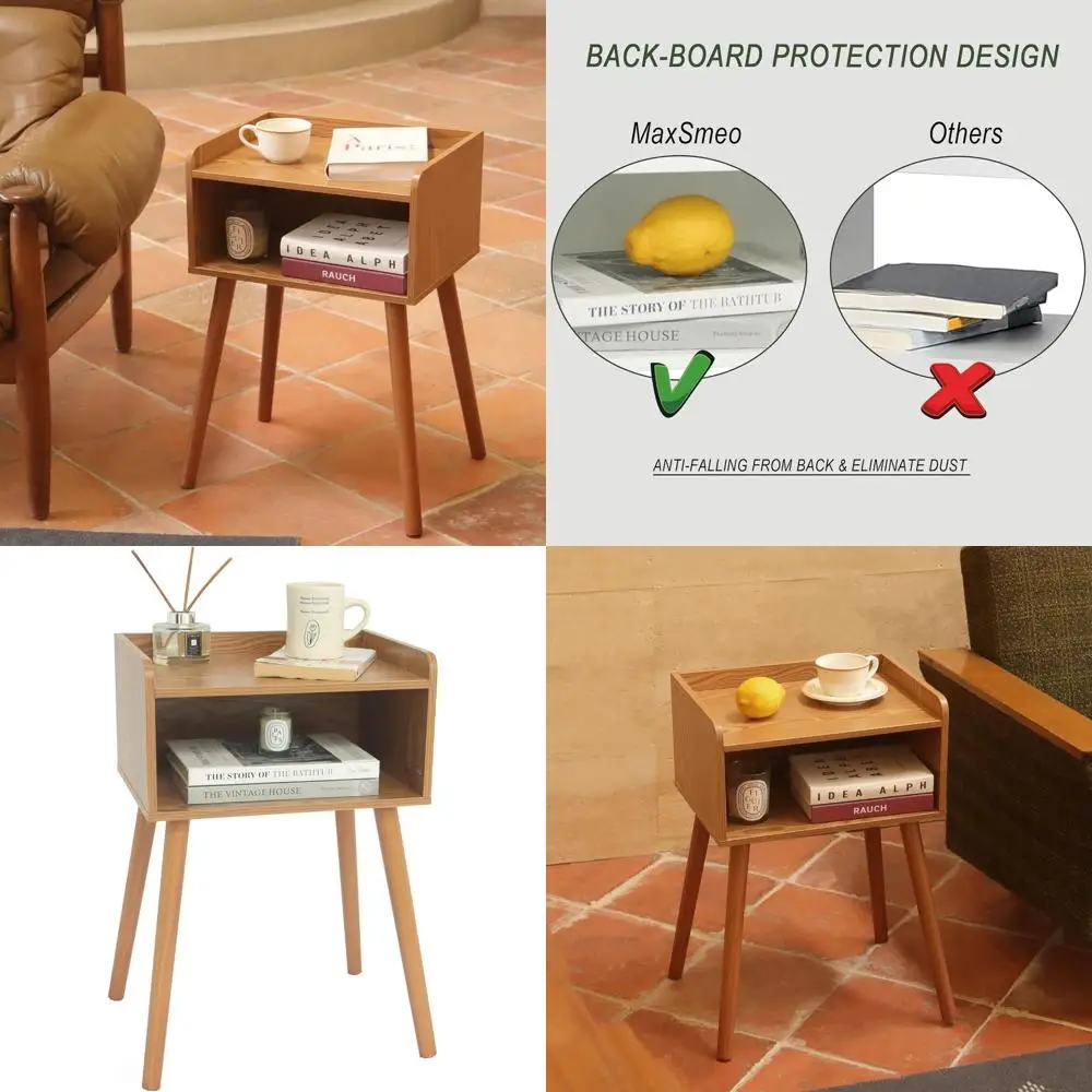 Solid Wood Small Side Table with Storage for Bedroom or Living Room, Brown
Solid Wood Small Side Table with Storage for Bedroom or Living Room, Brown