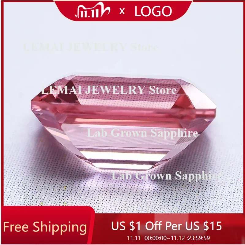 L-Lab Grown Padparadscha Emerald Cut Fire Lotus Color Gemstone Charms DIY Top Jewelry Making Materials Selectable AGL Certificat
L-Lab Grown Padparadscha Emerald Cut Fire Lotus Color Gemstone Charms DIY Top Jewelry Making Materials Selectable AGL Certificat