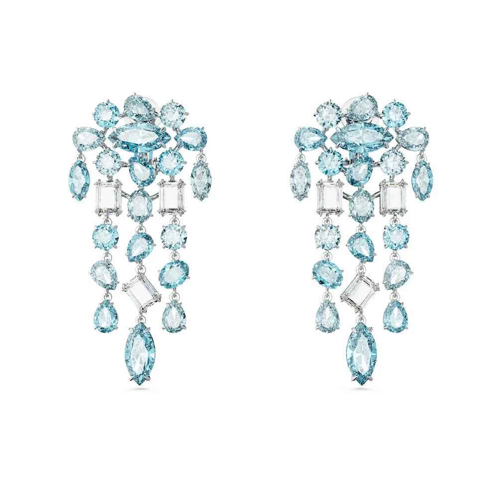 Silver Blue Crystal Waterfall Drops - Glamorous Statement Accessory
Silver Blue Crystal Waterfall Drops - Glamorous Statement Accessory