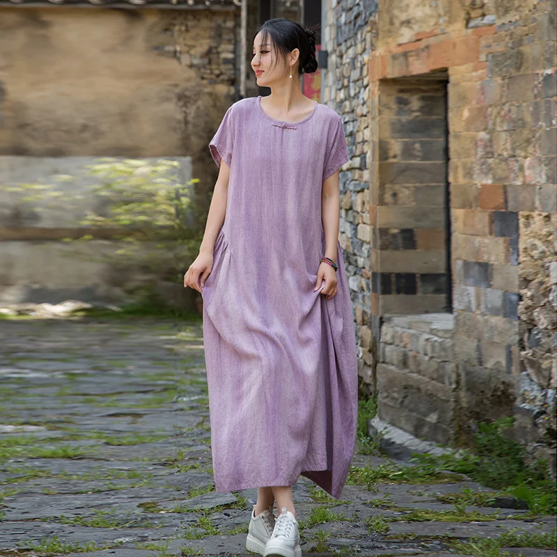 Autumn Linen Dress: Tie-dye Sleeveless Maxi Dress Women's Artistic Vest Dress
Autumn Linen Dress: Tie-dye Sleeveless Maxi Dress Women's Artistic Vest Dress
