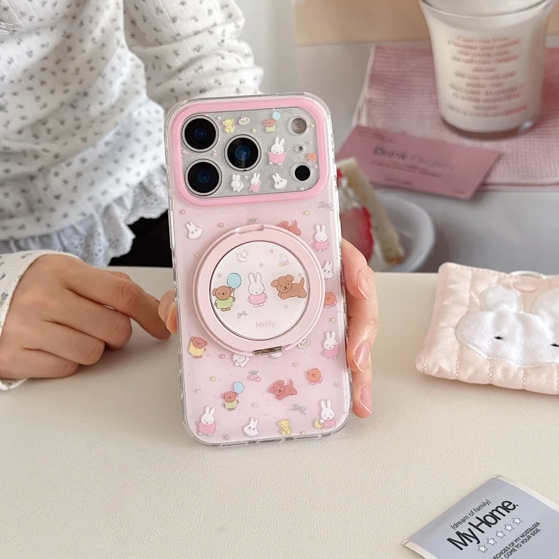 Cute cartoon Bear Miffy bracket Phone Case For iPhone 17 16 15 14 13 Pro Max balloon Miffy Star 360 rotate degrees Holder
Cute cartoon Bear Miffy bracket Phone Case For iPhone 17 16 15 14 13 Pro Max balloon Miffy Star 360 rotate degrees Holder 