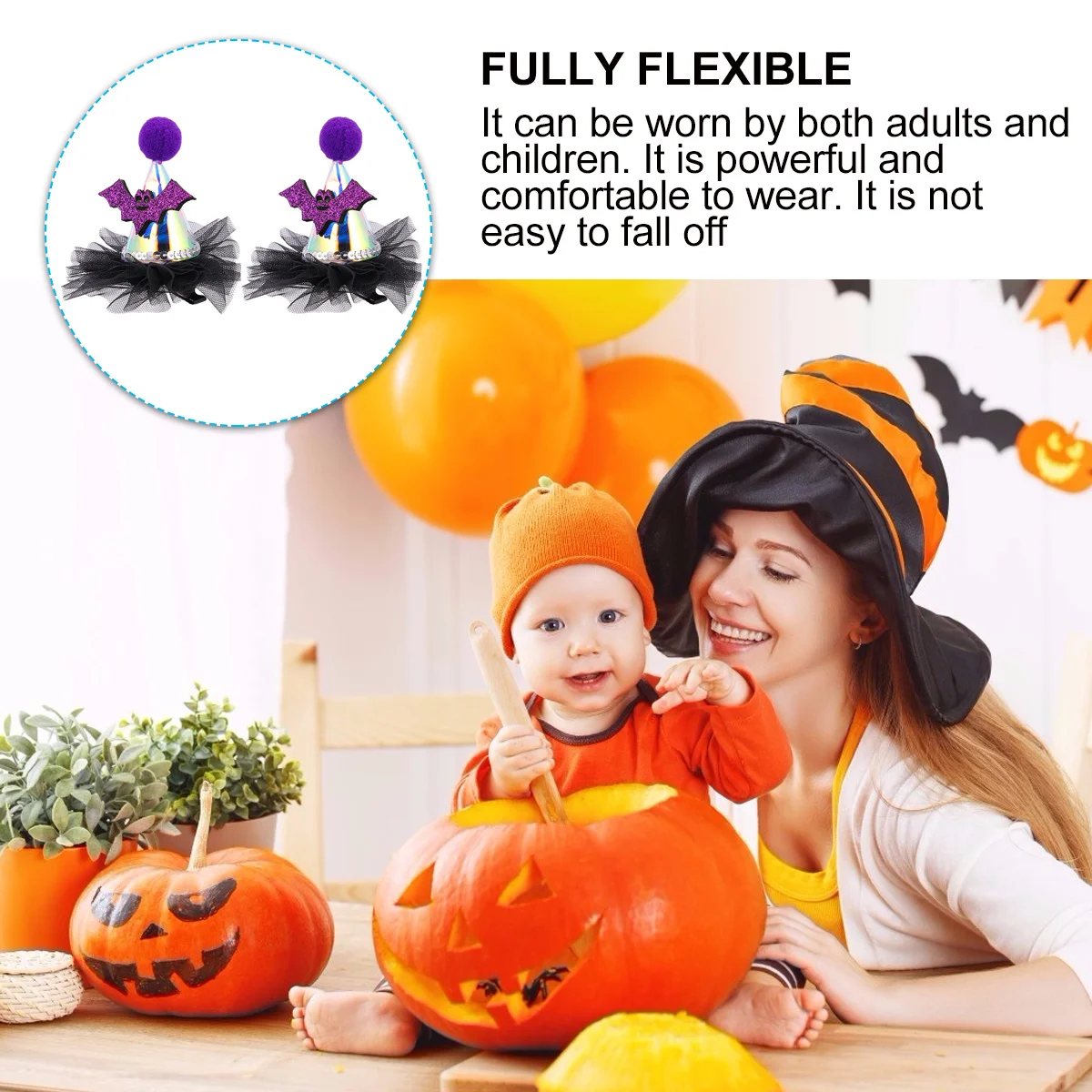 2Pcs Witch Hat Shaped Hair Clip Halloween Hairpin Costume Party Decorative Halloween Bobby Pins Creative Hairpin for Party
2Pcs Witch Hat Shaped Hair Clip Halloween Hairpin Costume Party Decorative Halloween Bobby Pins Creative Hairpin for Party