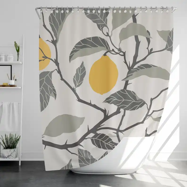 Lemon Shower Curtain with 12 Hooks Waterproof, Modern Bathroom Decor, Housewarming Gift
Lemon Shower Curtain with 12 Hooks Waterproof, Modern Bathroom Decor, Housewarming Gift
