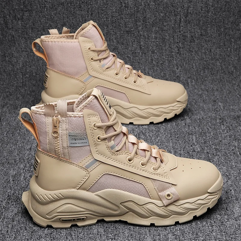 Men's Winter High-Top Boots Thick Bottom Wear-Resistant Work Safety Shoes Outdoor Desert Sports Climbing Workwear Boots
Men's Winter High-Top Boots Thick Bottom Wear-Resistant Work Safety Shoes Outdoor Desert Sports Climbing Workwear Boots