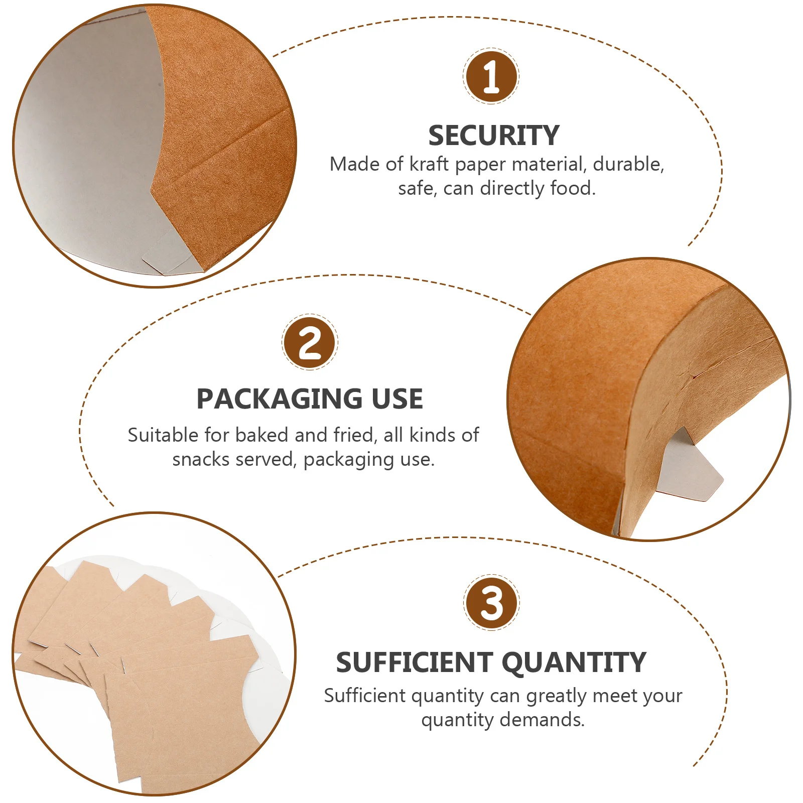 100Pcs Fried Snack Kraft Paper Boxes French Fries Chicken Popcorn Packaging Snack Storage Holder Paper Box Storage Holder
100Pcs Fried Snack Kraft Paper Boxes French Fries Chicken Popcorn Packaging Snack Storage Holder Paper Box Storage Holder