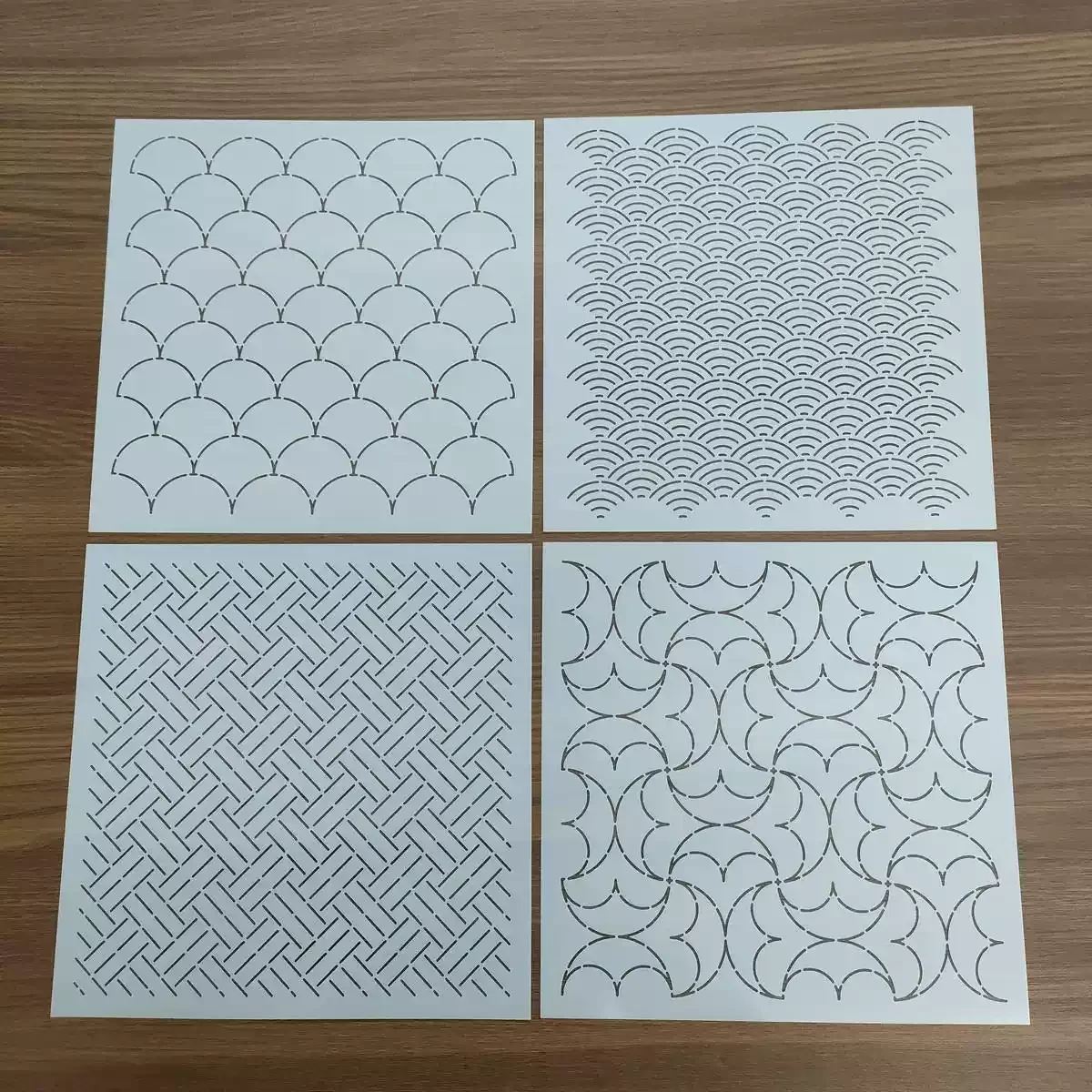 22x22cm Wave Pattern Pattern Quilting Template Sashiko Stencil Reusable PET formwork for Embroidery,coaster Fabric Drawing tool
22x22cm Wave Pattern Pattern Quilting Template Sashiko Stencil Reusable PET formwork for Embroidery,coaster Fabric Drawing tool