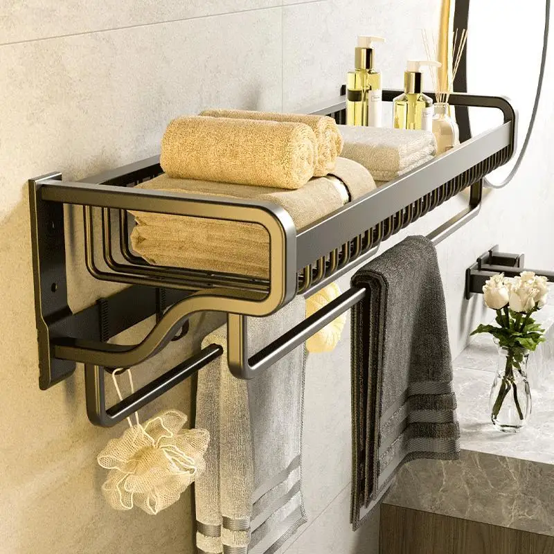 Toilet Towel Rack Bathroom Accessories Black Luxury Wall-Mounted Bathroom Organizer Towel Storage Shelf Hanger Toilet Holder
Toilet Towel Rack Bathroom Accessories Black Luxury Wall-Mounted Bathroom Organizer Towel Storage Shelf Hanger Toilet Holder