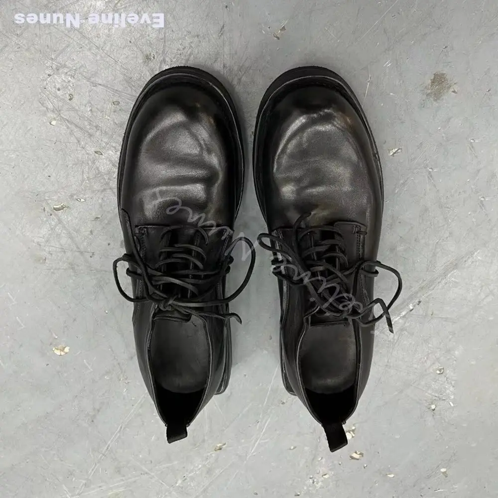 Vintage style pleated lace up leather shoes men Round-toe casual leather shoes with block heels 2026 new Dark-wash dress shoes
Vintage style pleated lace up leather shoes men Round-toe casual leather shoes with block heels 2026 new Dark-wash dress shoes
