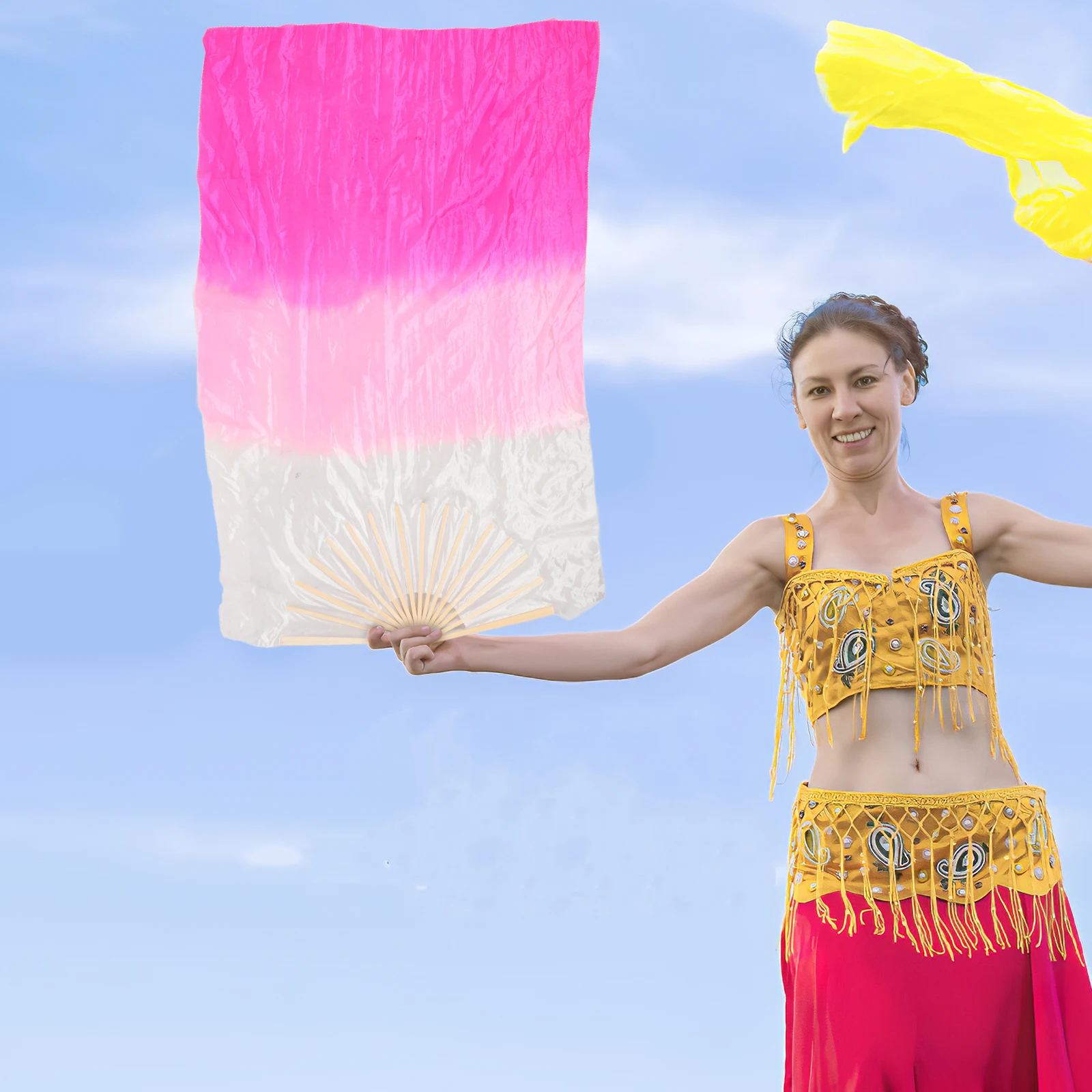 Dance Fans Veil Lengthened Long Folding 1.2m Folding Multicolor Performance Stage Props Belly Fan Silk Fan Pair
Dance Fans Veil Lengthened Long Folding 1.2m Folding Multicolor Performance Stage Props Belly Fan Silk Fan Pair
