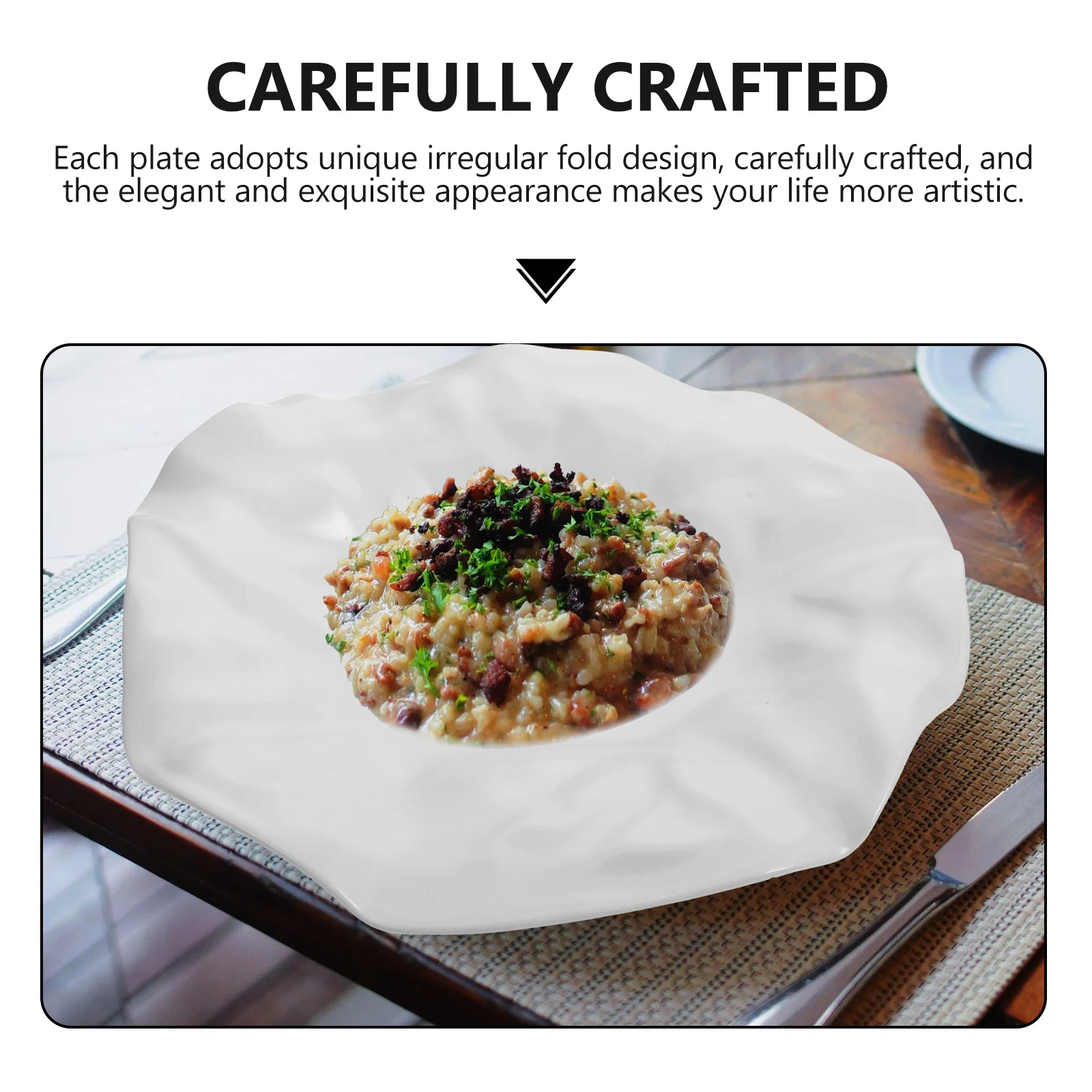 1Pcs Wrinkled Ceramic Plate Irregular Fold Small Size Food Serving Tray Creative Home Kitchen Tableware Food Tray 
1Pcs Wrinkled Ceramic Plate Irregular Fold Small Size Food Serving Tray Creative Home Kitchen Tableware Food Tray