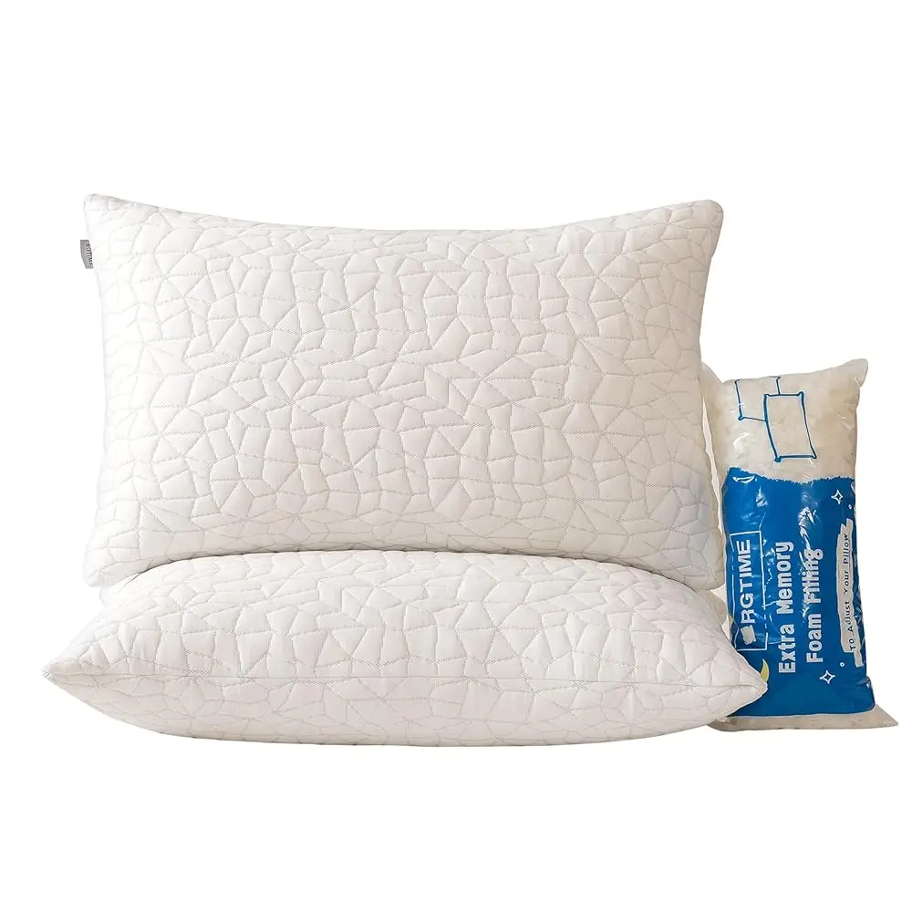 Shredded Memory Foam Pillows, King Size Set Of 2,Adjustable Bed Pillows For Side Ba Stomach Sleepers,Comfy S For Sleeping With
Shredded Memory Foam Pillows, King Size Set Of 2,Adjustable Bed Pillows For Side Ba Stomach Sleepers,Comfy S For Sleeping With