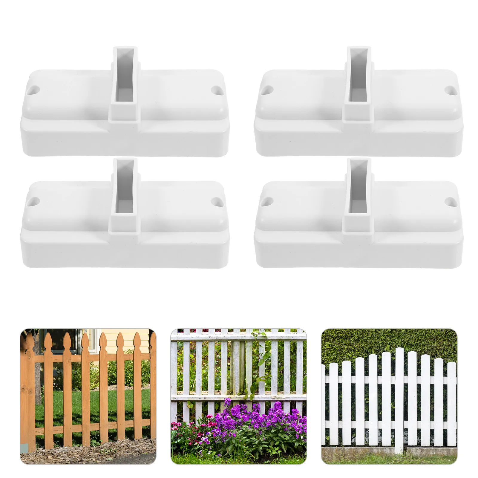 4Pcs Garden Fence Base White Plastic Fence Support Holder Stand Outdoor Yard Lawn Picket Post Stabilizer Bracket
4Pcs Garden Fence Base White Plastic Fence Support Holder Stand Outdoor Yard Lawn Picket Post Stabilizer Bracket