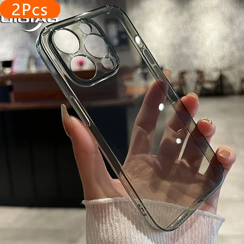 2Pcs Luxury Transparent Black Silicone Soft Case For iPhone 15 14 13 12 Pro Max Plus Mini Ultra Thin Clear Back Cover Slim TPU S
2Pcs Luxury Transparent Black Silicone Soft Case For iPhone 15 14 13 12 Pro Max Plus Mini Ultra Thin Clear Back Cover Slim TPU S