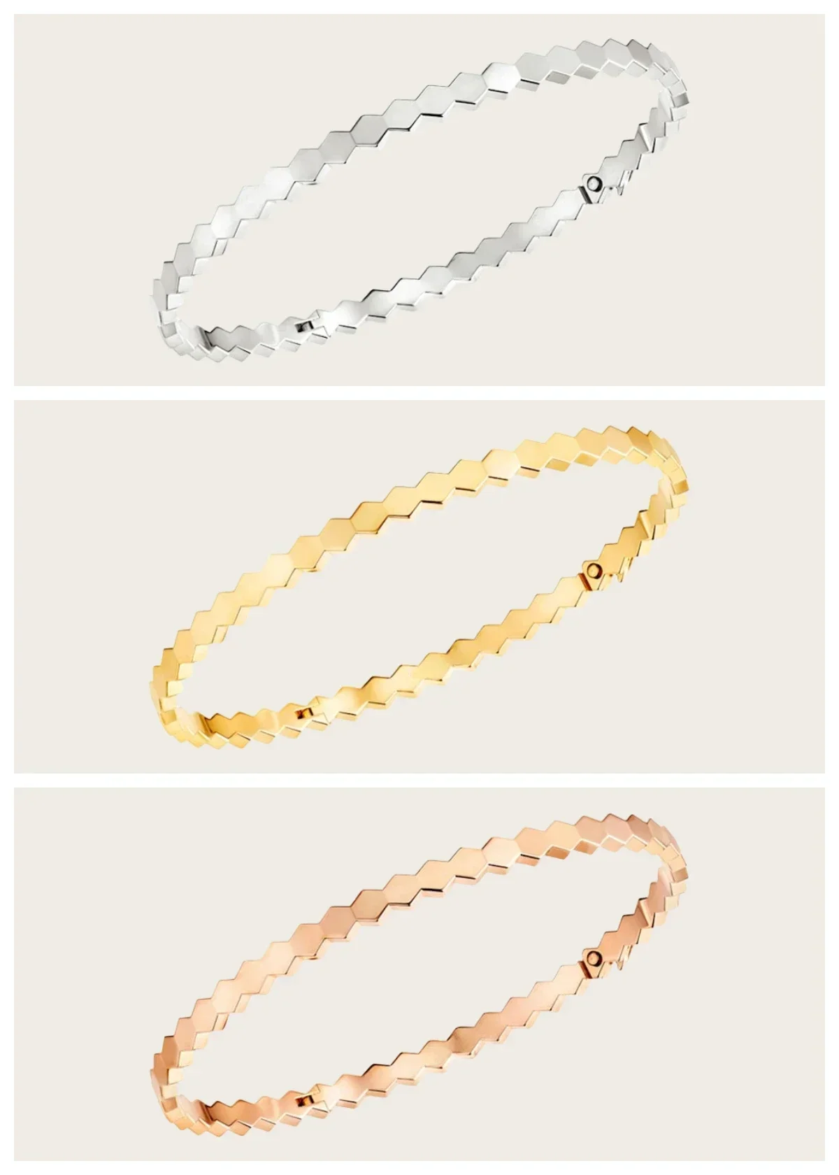 S925 Honeycomb smooth bracelet small gifts, low-key luxury charm, conquer the upper class of the banquet
S925 Honeycomb smooth bracelet small gifts, low-key luxury charm, conquer the upper class of the banquet