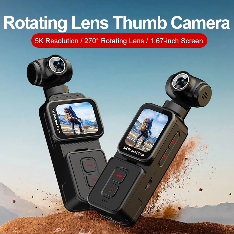 NCZOBOE 5K Pocket Action Camera Rotation Lens Quick Focus Sports Camcorder 1.69" Touch Screen Video Record Camera Anti Shake
NCZOBOE 5K Pocket Action Camera Rotation Lens Quick Focus Sports Camcorder 1.69" Touch Screen Video Record Camera Anti Shake