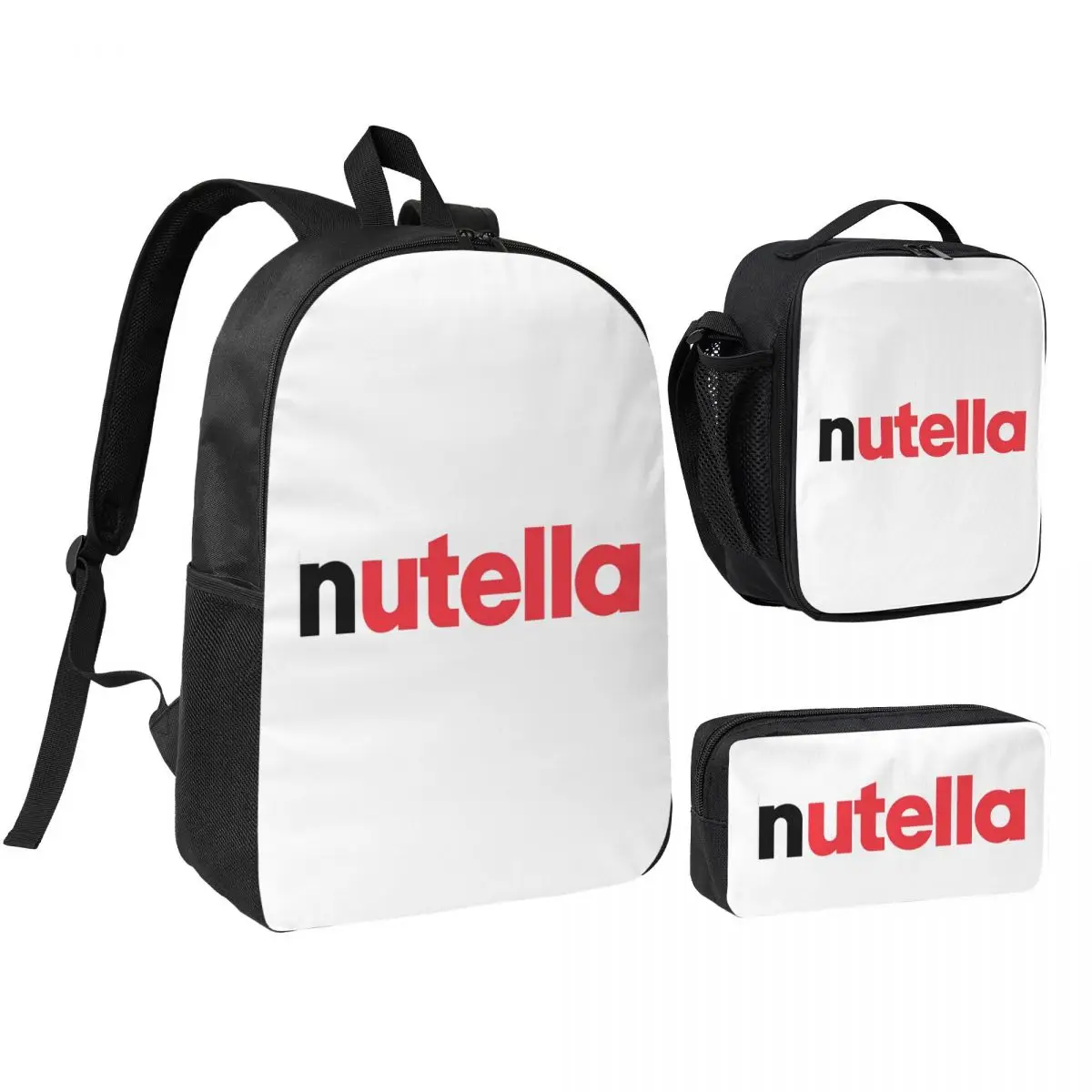 Nutella Backpack Student Boys Girls BookBag School Bag Laptop Shoulder Bags 3ps Insulated Lunch Bag Pencil Case
Nutella Backpack Student Boys Girls BookBag School Bag Laptop Shoulder Bags 3ps Insulated Lunch Bag Pencil Case