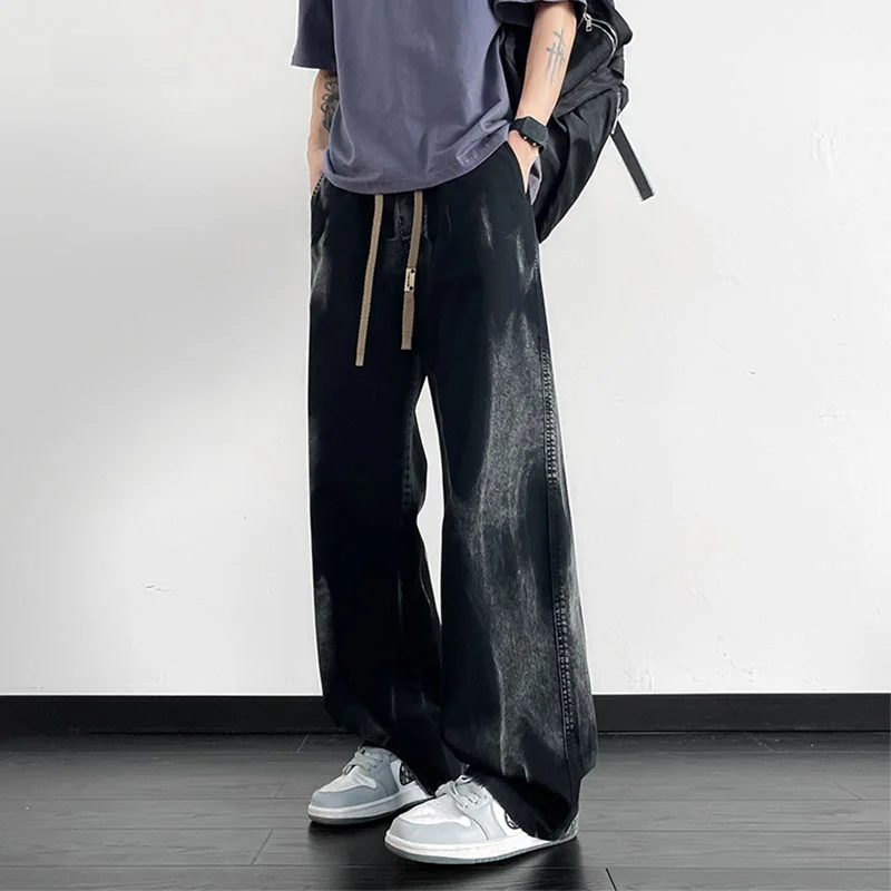 Мужские джинсы в американском ретро-стиле, широкие, свободного кроя, больших размеров, прямые, повседневные, длинные брюки, модные, молодежные, из смесового хлопка
Мужские джинсы в американском ретро-стиле, широкие, свободного кроя, больших размеров, прямые, повседневные, длинные брюки, модные, молодежные, из смесового хлопка