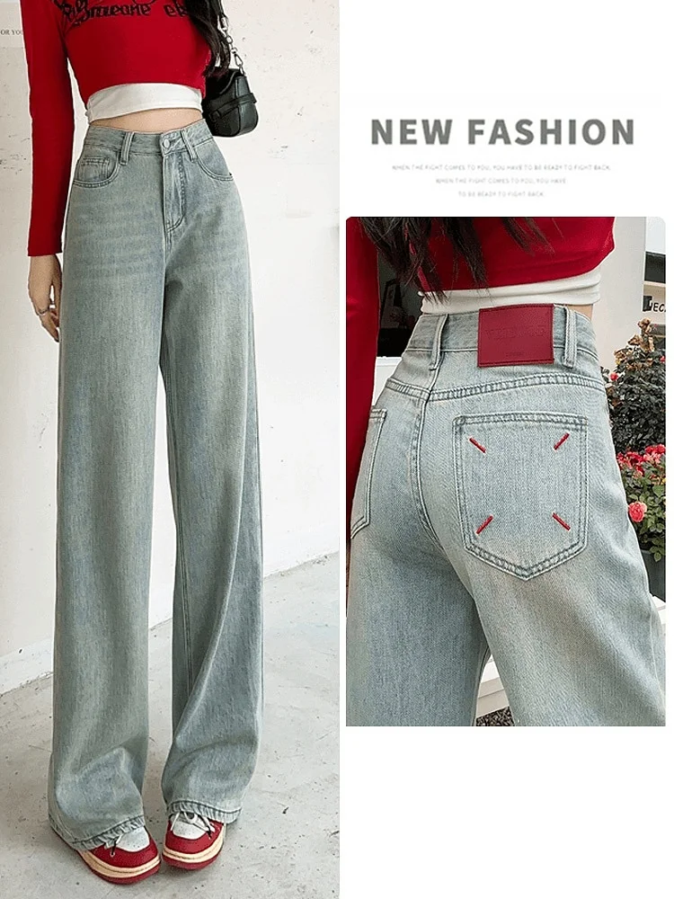 Summer 2024 High Waist Straight Leg Denim Jeans Casual Embroidered Color Block Design Fashionable All-Match Casual Pants
Summer 2024 High Waist Straight Leg Denim Jeans Casual Embroidered Color Block Design Fashionable All-Match Casual Pants